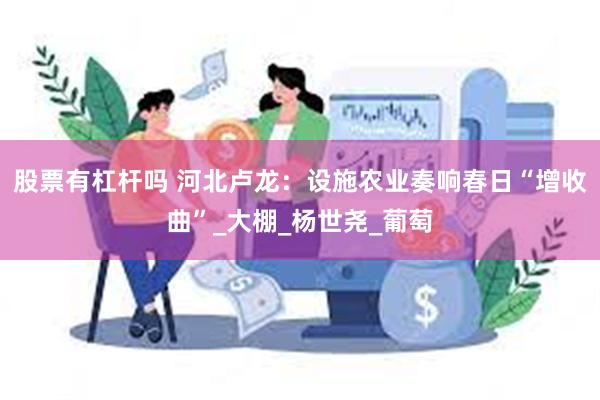 股票有杠杆吗 河北卢龙：设施农业奏响春日“增收曲”_大棚_杨世尧_葡萄